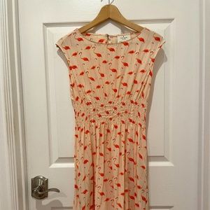 Kate Spade Fit and Flair Blaire Flamingo Dress